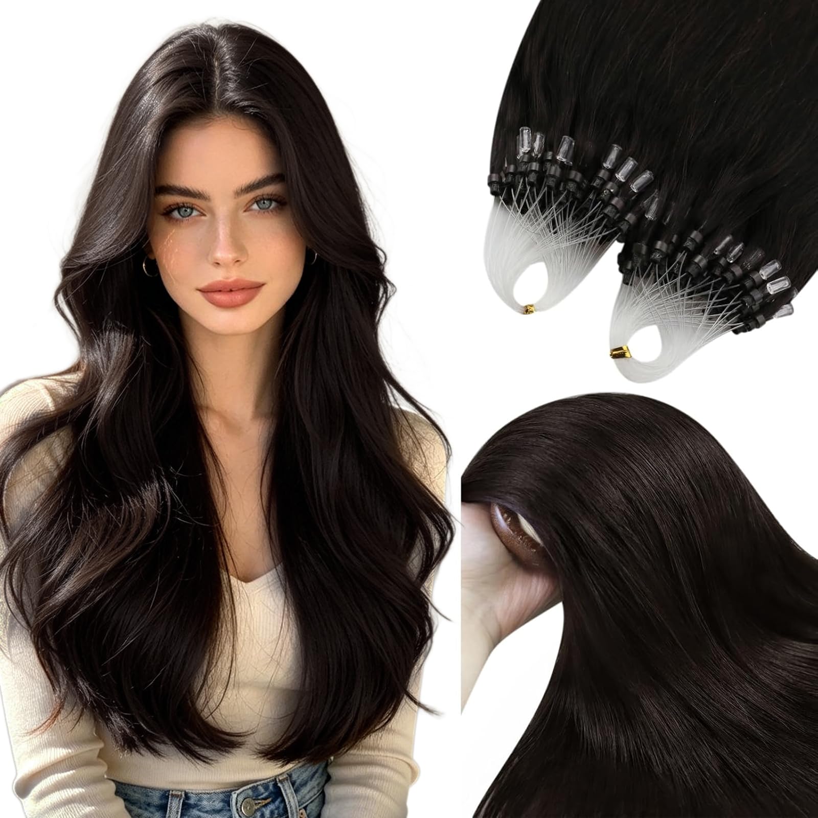 YoungSee Extensions Echthaar Remy Hair Extension Invisible Haarverlangerung