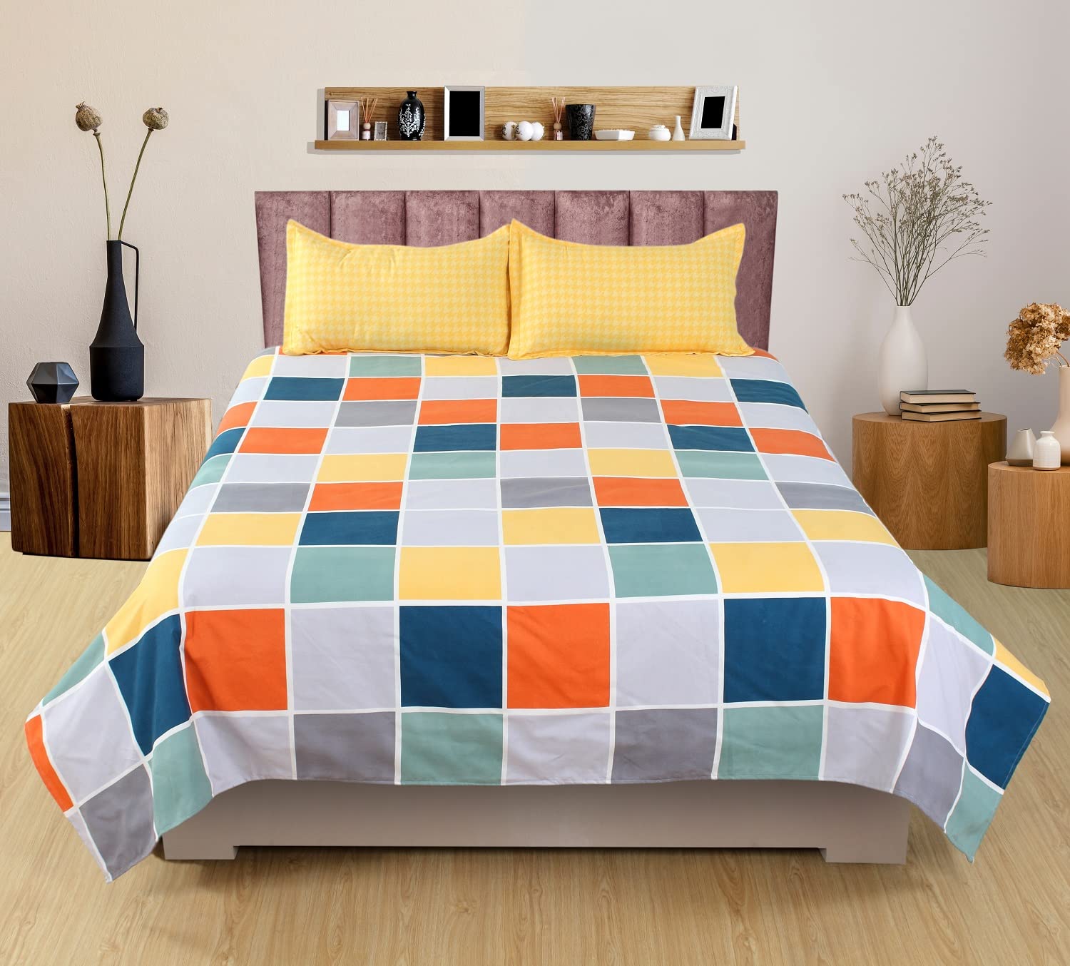 See full amazon price history chart for Nendle Box Pattern Bedsheet for Double Bed Cotton Blend with 2 Pieces Contrast Pillow Cover of Size 18 by 27 Inches for Living Room (Multicolor, 90 by 90 Inches) Nendle Box Pattern Bedsheet for Double Bed Cotton Blend with 2 Pieces Contrast Pillow Cover of Size 18 by 27 Inches for Living Room (Multicolor, 90 by 90 Inches) (B09WRQVNKZ) Amazon Price History, Amazon Price Tracker