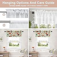 Vista 90 de Shrahala Ethnic Geometric Tribal Kitchen Valances Half Window Curtain, Native American Navajo Tribal Design Print Kitchen Valance for Window Ink