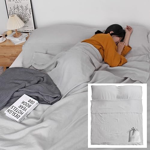 S VICTORY SYMBOL Sábana de cama portátil 100% lino, forro para saco de dormir para hotel y viajes, saco de dormir para adultos, ultraligero con