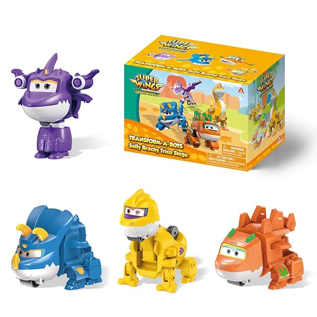 Super Wings Figuras Transformables Pack de 4