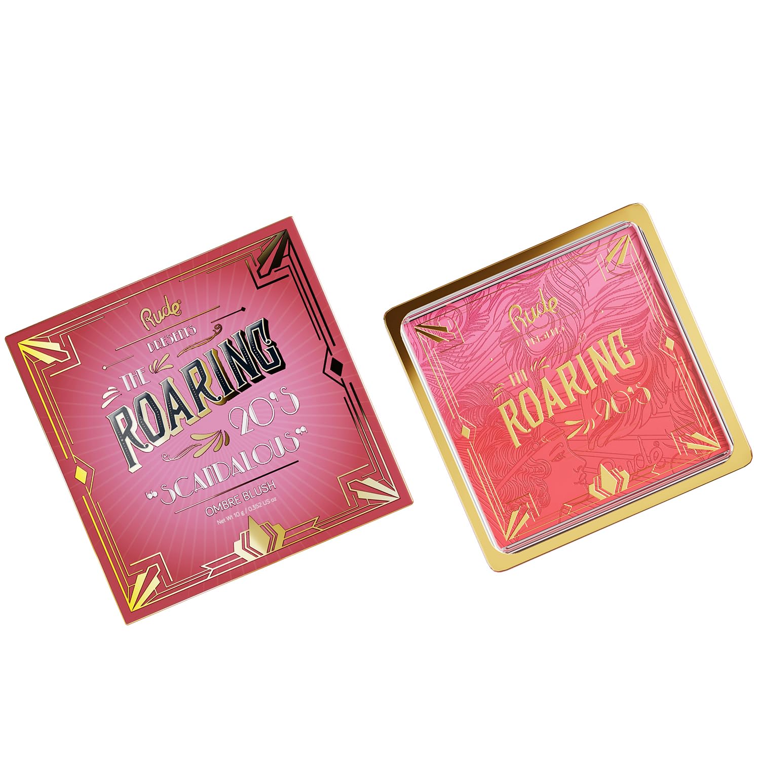 The Roaring 20s Ombre Blush – Scandalous by Rude Cosmetics for Women – 0.352 oz Blush