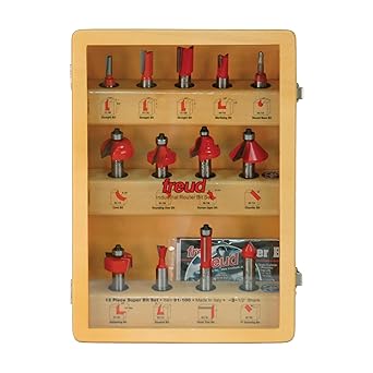 Freud 91-100 13-Piece Super Router Bit Set with 1/2-Inch Sha