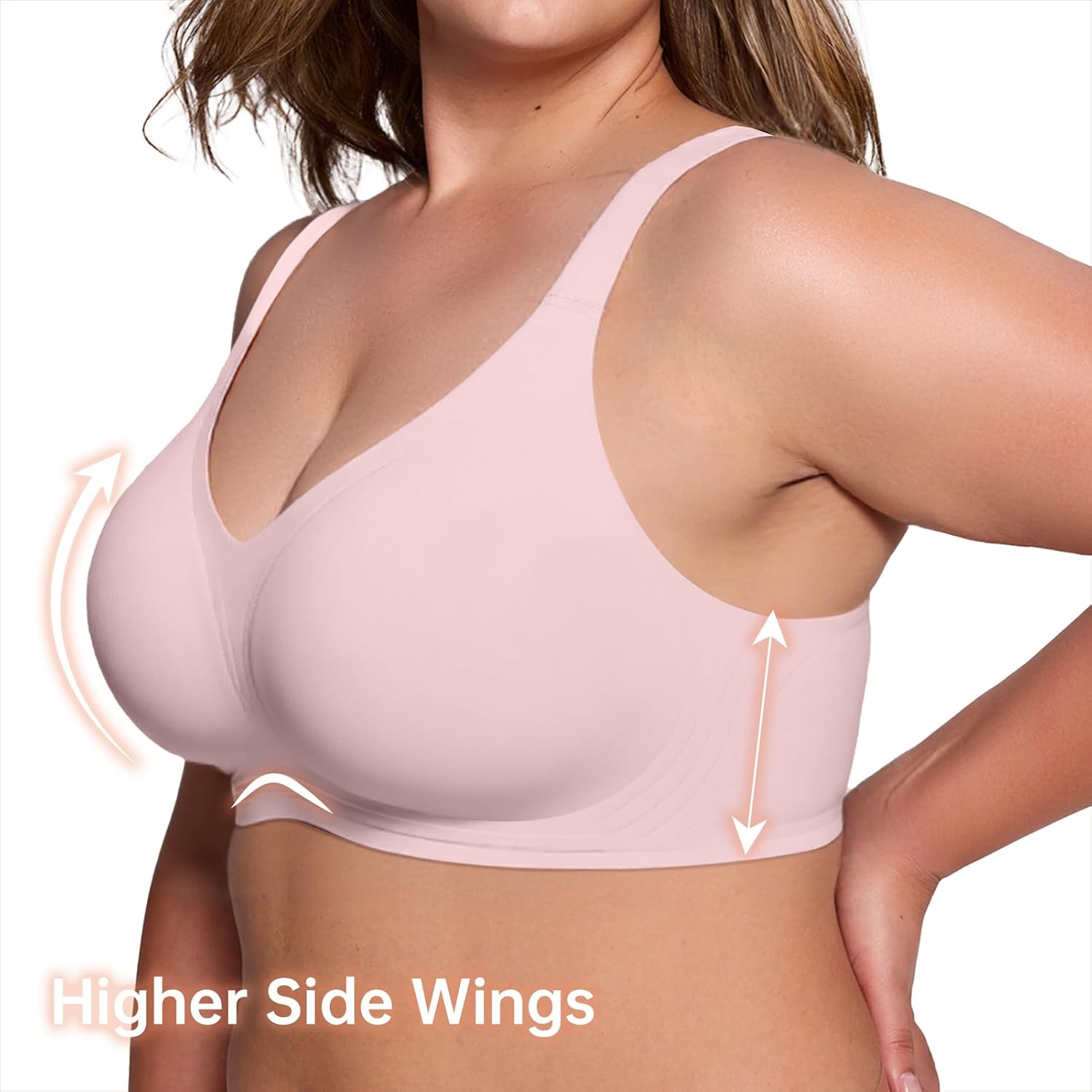 Wireless Bras for Women No Underwire Full Coverage Push Up Bra Support Plus Size Bras for Older Women Bralettes - Image 4