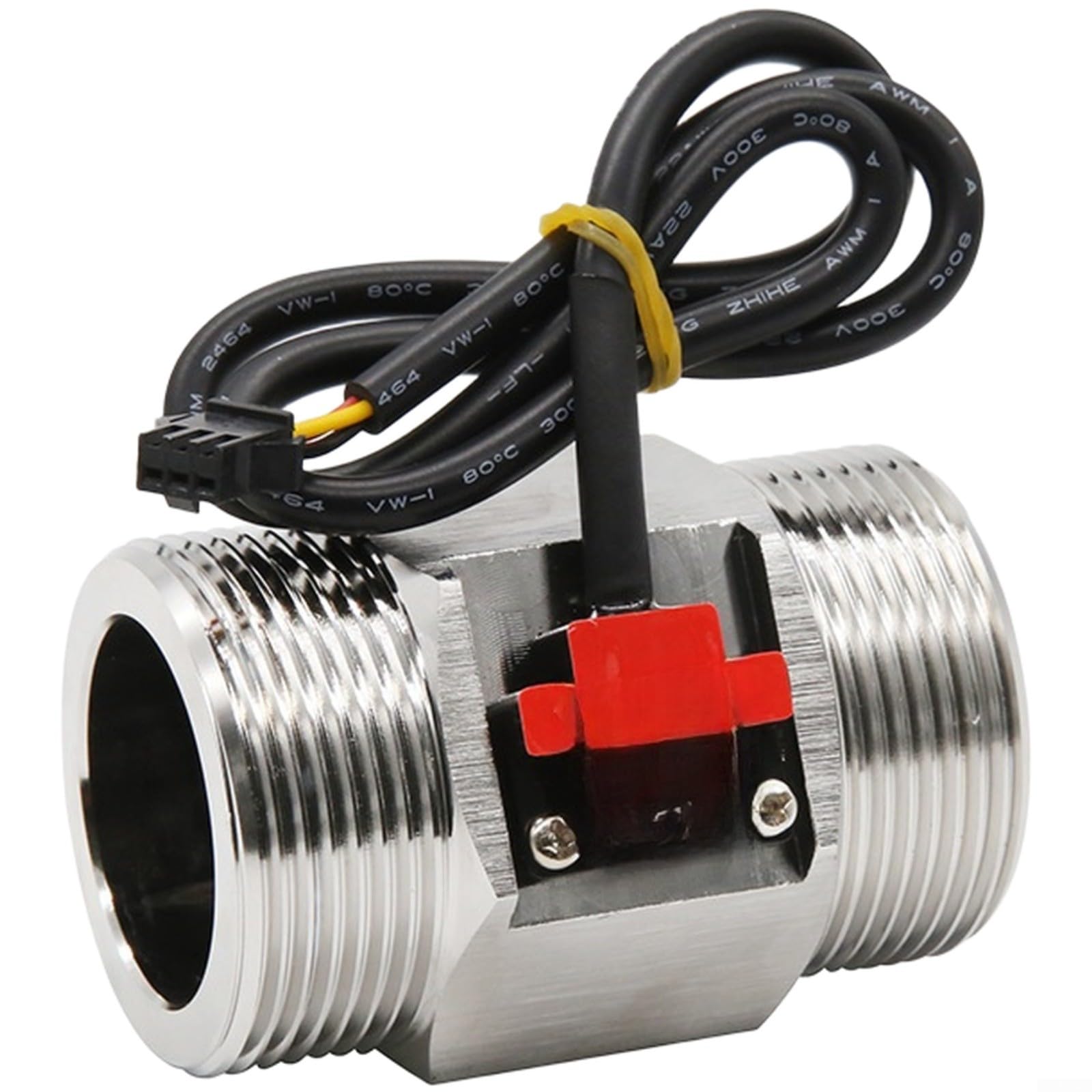 Sensor de flujo de agua de pasillo de acero inoxidable DN40 DN50, interruptor de medidor de flujo líquido de 5-150L/min, 3.5-24VDC, resistencia a la presión de 1.75MPa, Para agua industrial