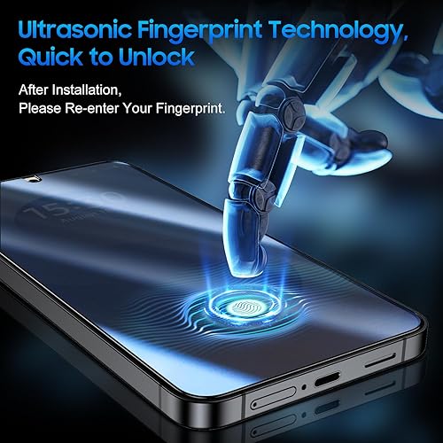 Miniatura 67 de UniqueMe Protector de pantalla para Samsung Galaxy S23, compatible con huellas dactilares, vidrio templado 9H, paquete de 2 protectores de lente