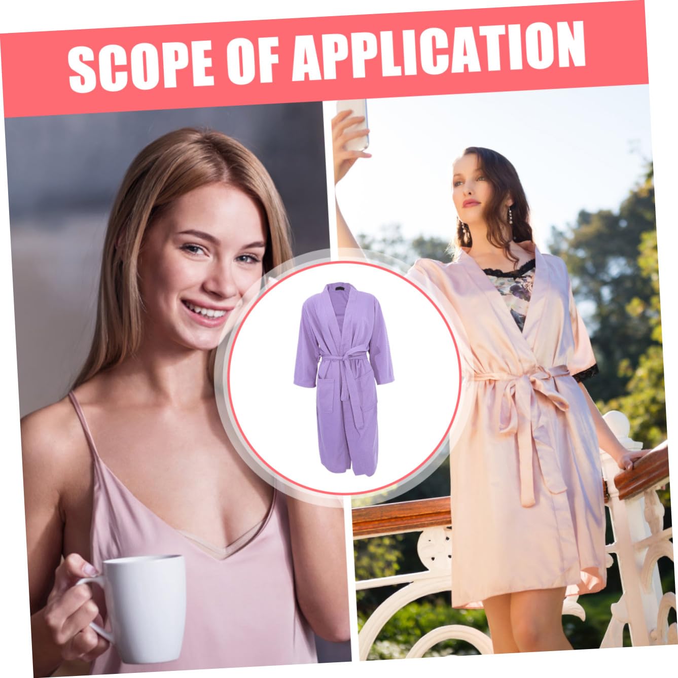 Bademantel Morgenmantel Bademäntel Nachthemd Duschen Spa-Kleid Waffelmantel Nachthemd Nachtwäsche Duschmantel Robe Kleid Langes Gewand Duschmäntel Waffelstoff Blue