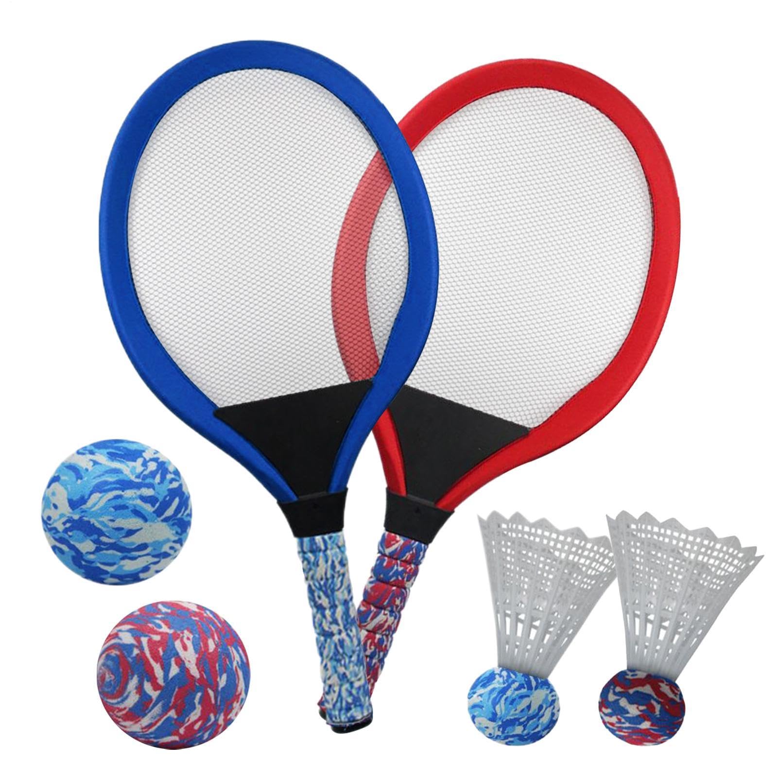 Conjunto de bádminton, pádel con Volantes y pelotas de tenis