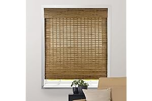 ARLO BLINDS Sheer Bamboo Roman Shades with Valance