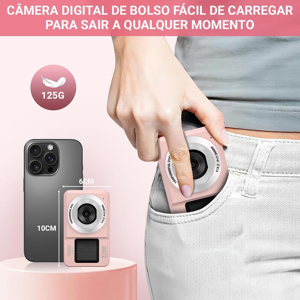 <p><strong>Review da Câmera Digital 4K: Versatilidade e Qualidade em Rosa</strong></p> 2 71BvyEXItsL. AC SL1000