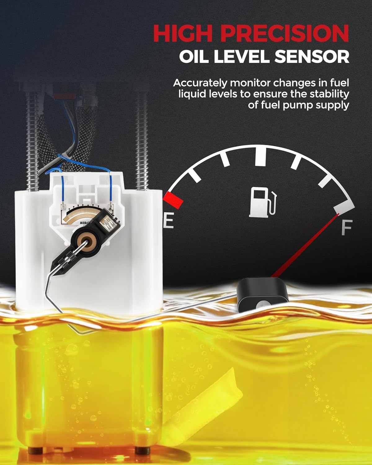 KAX FG0912 Electric Fuel Pump Module Assembly w/Sending Unit, Fit for Acura TSX 2009-2014, for Honda Accord 2008-2012, Crosstour 2012, L4 2.4L, Replace# E8922M, P76709M, SP8005M
