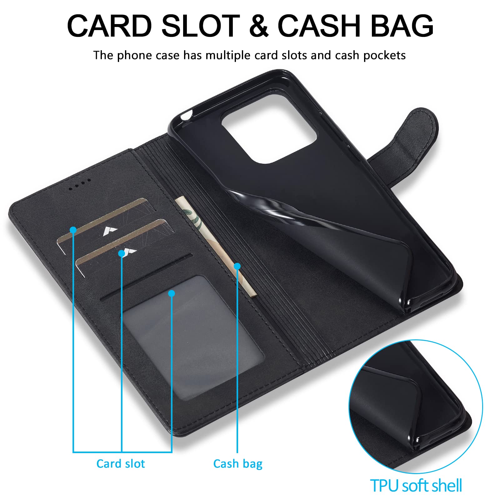 NEXCURIO Leder Wallet Case Für Xiaomi Redmi Note 12 Pro 5G / Poco X5 Pro 5G – Klapphülle Mit Kartenfächern & Ständer, Rot