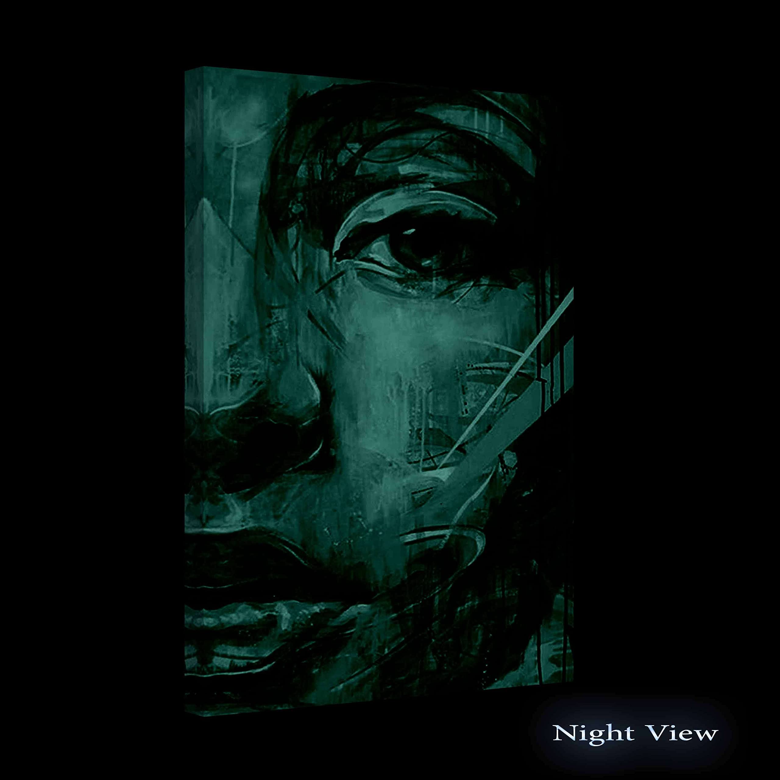 Startonight Leinwandbild In Lila | Dual-View Kunst, 80x120 Cm | Leuchtet Im Dunkeln