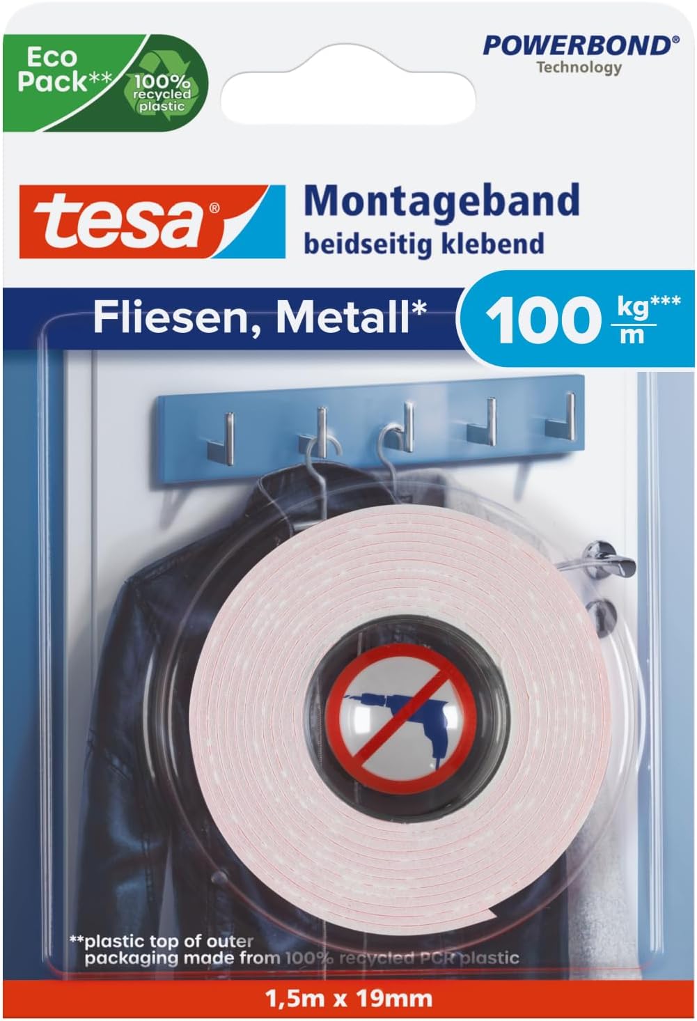tesa Mounting Tape for Tiles & Metal 100kg/m