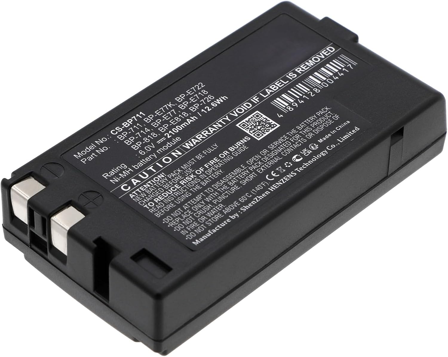 BP-711 Battery for Canon BP-711 BP-E77 BP-E77K BP-E718 BP-E722 BP-726 BP-714 BP-818 BP-E818 Battery Pack Replacement