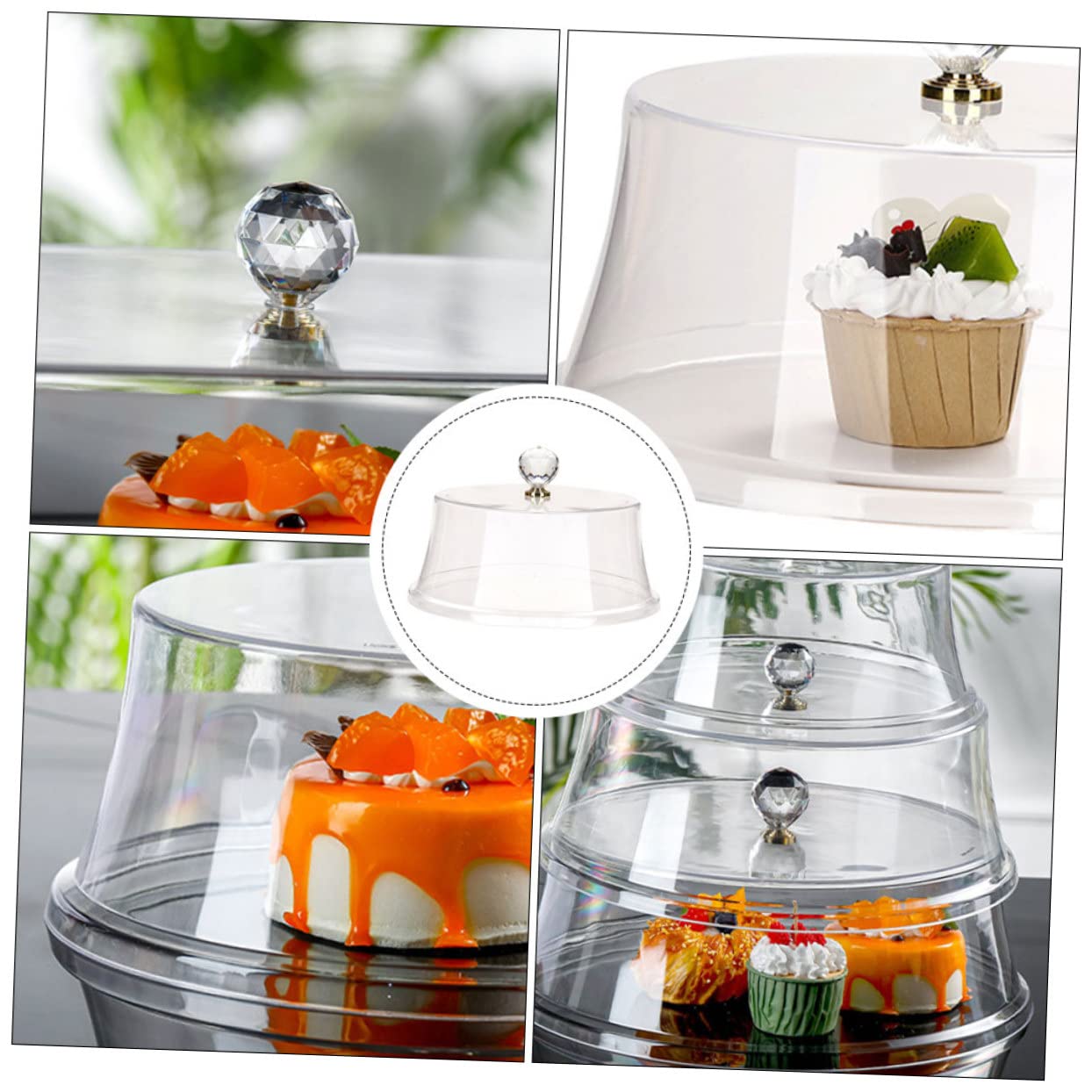 Couvercle à Gâteau Rond Transparent en Ps pour Protection Alimentaire