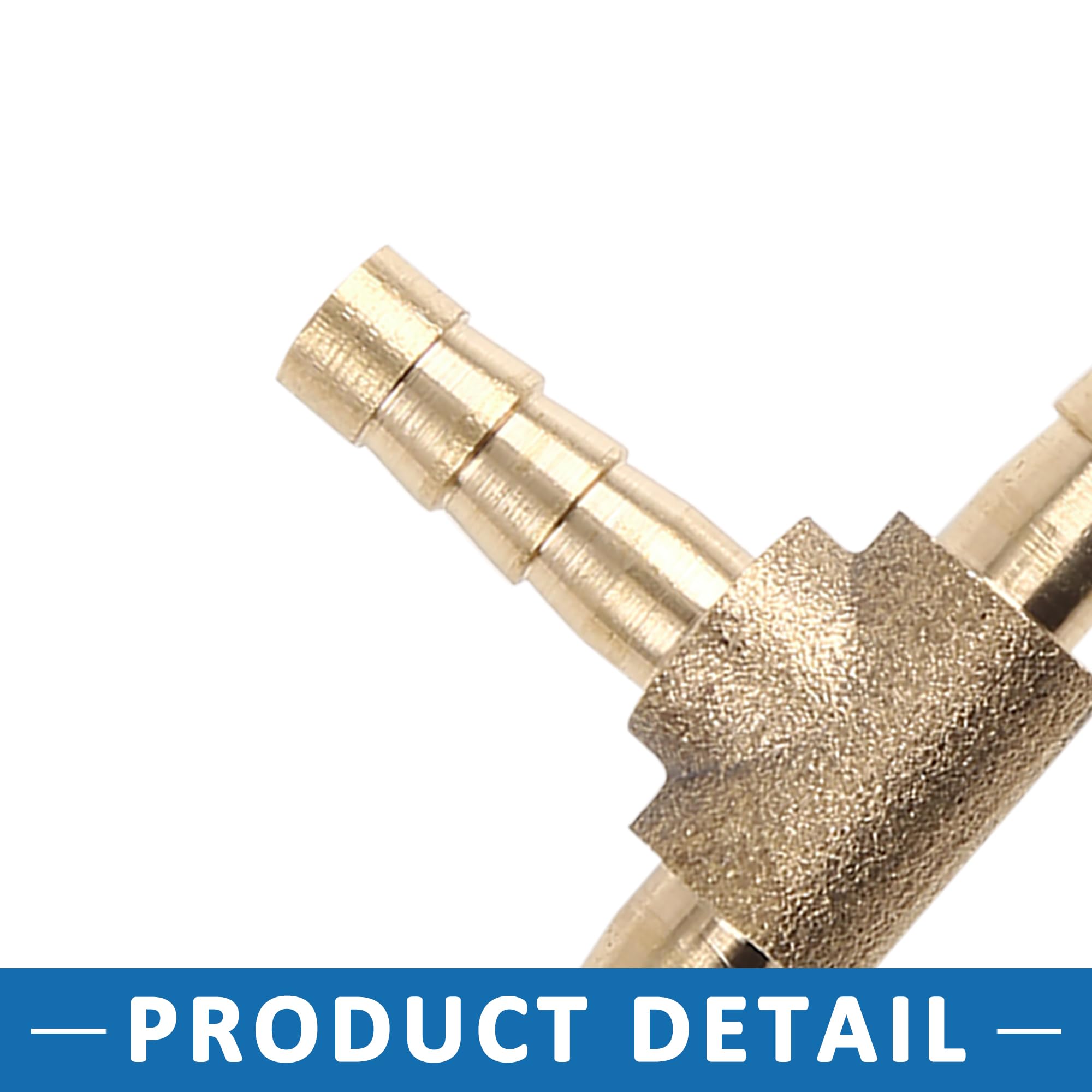 4 Connettori A Y In Ottone Per Tubi Flessibili - Diametro 6mm, Tono Oro - Foto 8