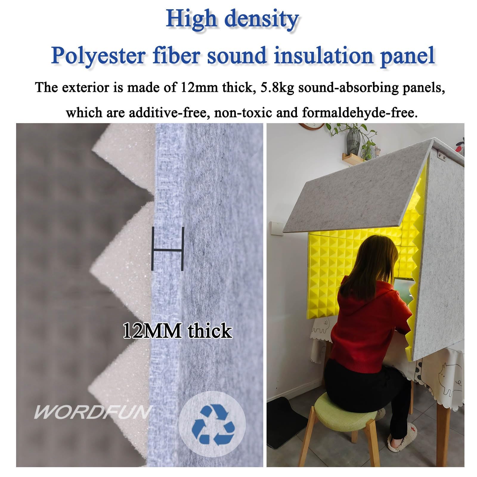 Amazon.co.jp: 1人用 簡易吸音ルーム パーソナルブース 卓上