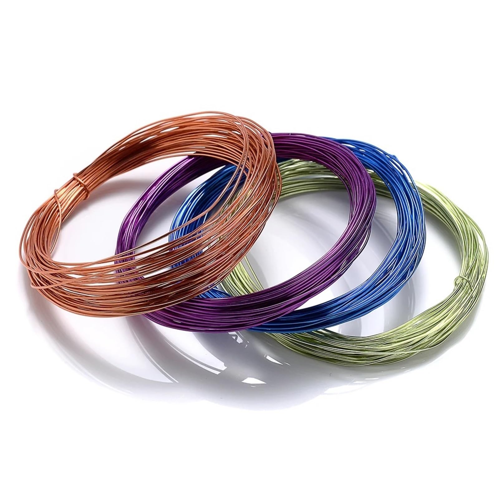 Filo di Alluminio per l'artigianato, 10 Metri/Rotolo 0,6 mm- 1,2 mm Filo di Alluminio colorato Processo di Tessitura Fai da Te(16,0.6mm)