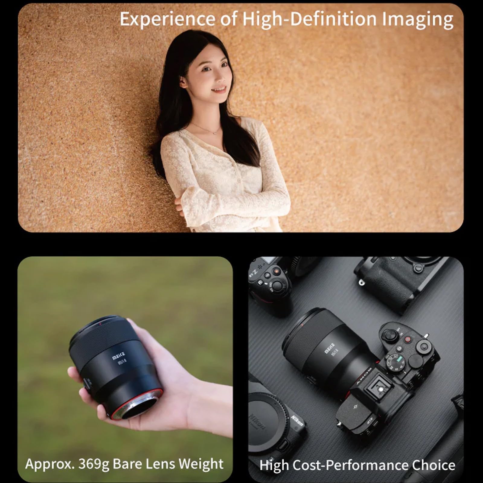 Meike 85mm F1.8 SE Mark II Full Frame para Canon EF, Lente