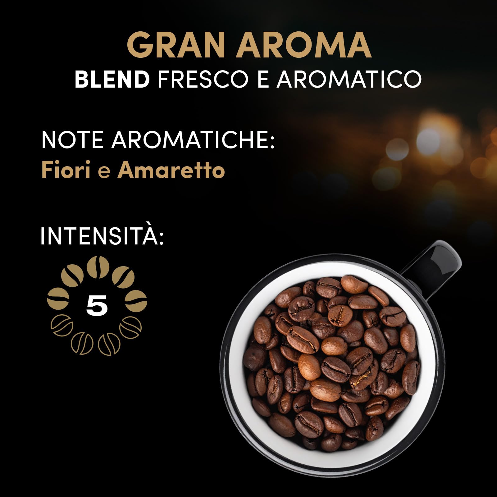 Pellini N.3 Gran Aroma, Caffè in Grani per Espresso 1kg, Miscela 100% Arabica dal Gusto Deciso e Armonioso, Caffè in Chicchi a Tostatura Lenta