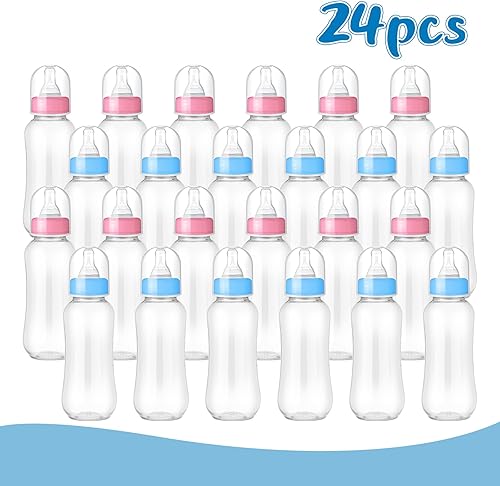 Vista 32 de Norme 24 biberones de plástico para baby shower, 9.5 onzas, regalos de fiesta, regalos para baby shower, decoraciones de baby shower, regalos