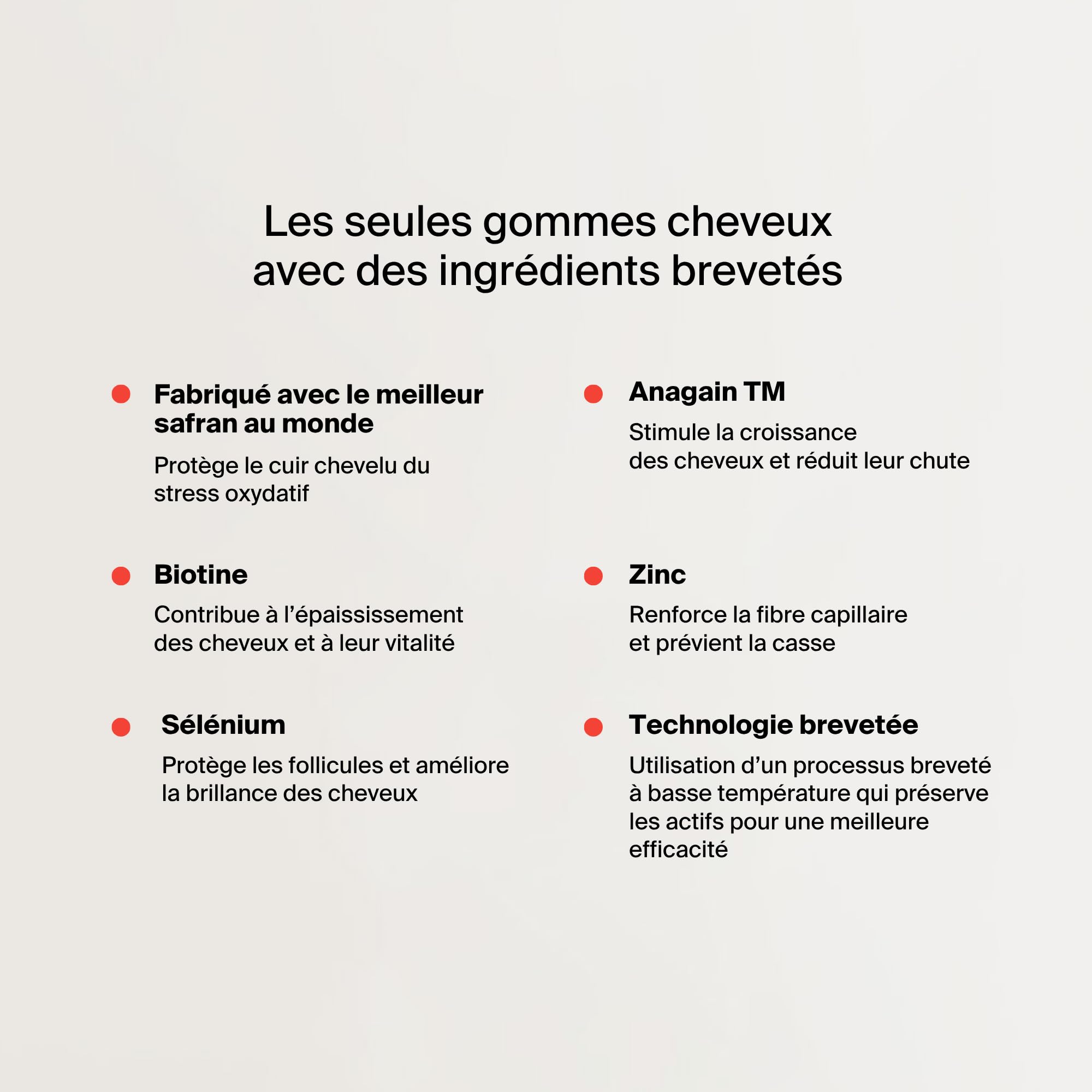 Naali Cheveux Gummies Safran AnaGain Zinc Sélénium – 60 Gommes - Complément Alimentaire Beauté Capillaire – Maintien des Cheveux Normaux – Sans Sucre, Goût Framboise - Routine Bien Etre