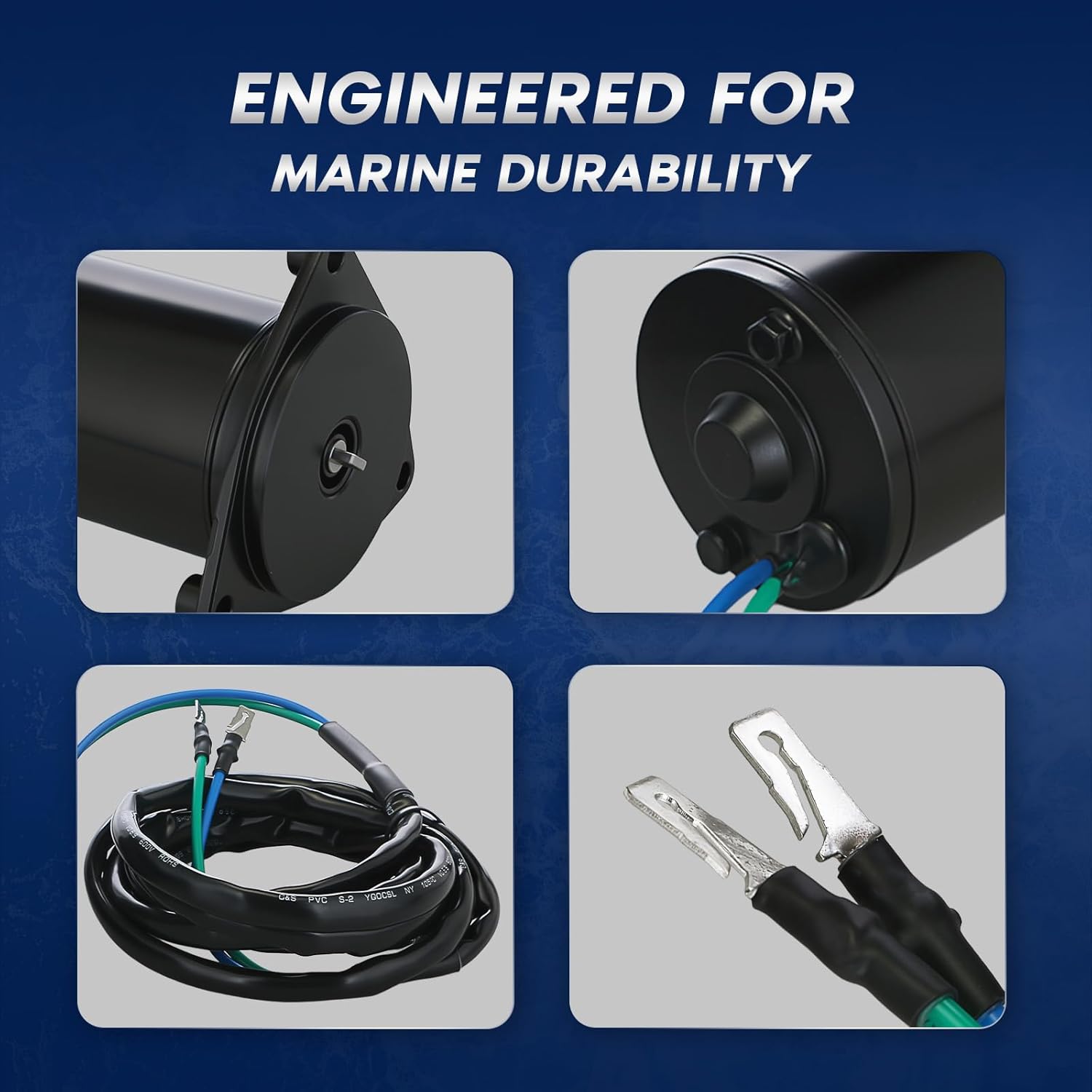 Tilt & Trim Motor 10810N Compatible with for 1981-1992 Evinrude Johnson OMC Sea-Drive, Replacement for OE Part Number CM10810N, S1086, 109-10810, 6220, 12V