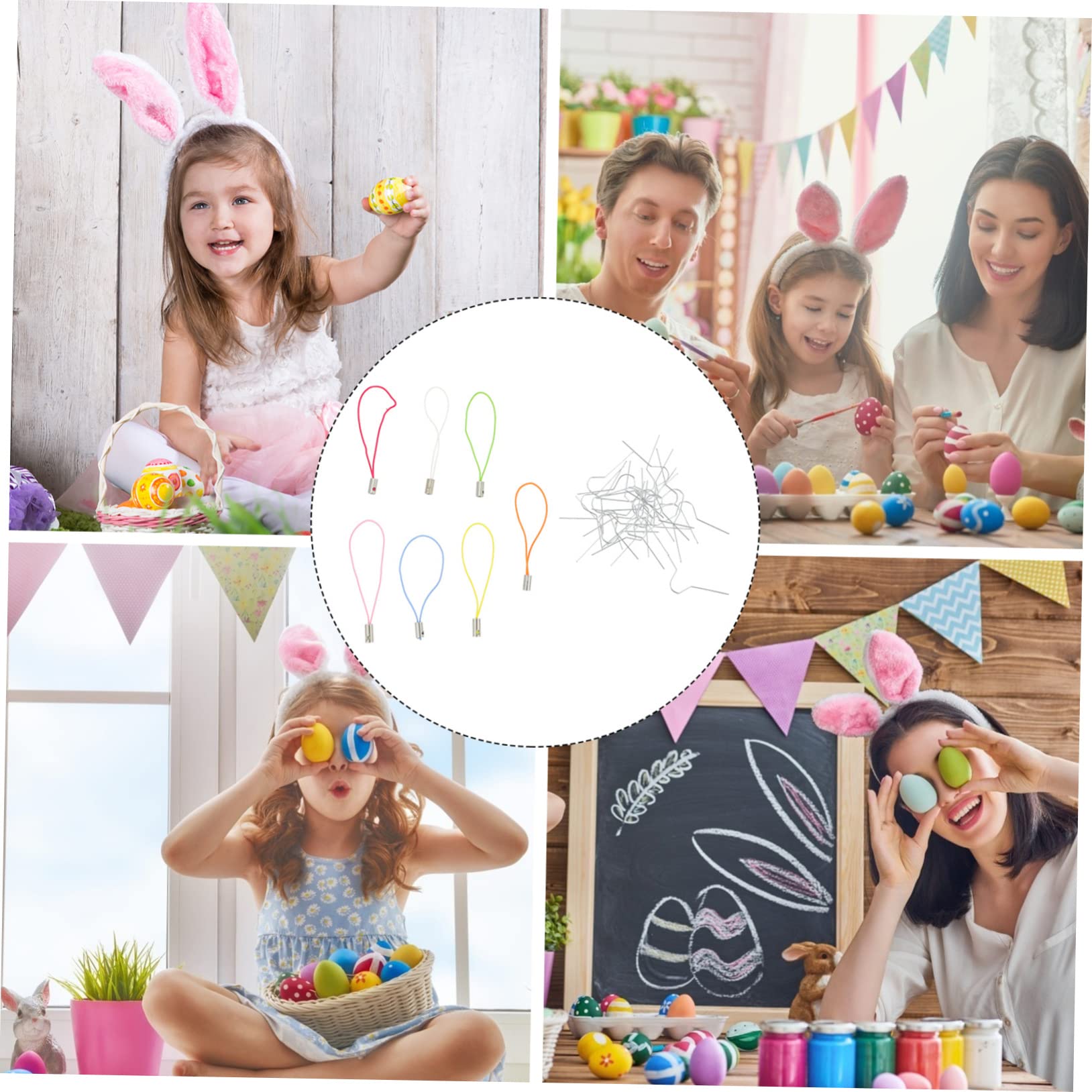 GANAZONO 100pcs DIY Chain with Hooks Durable Hanging Chain Accessory for Easter Decorations Lightweight Pendant Ornament Kit for Crafts and Boys and Girls Hands Activities