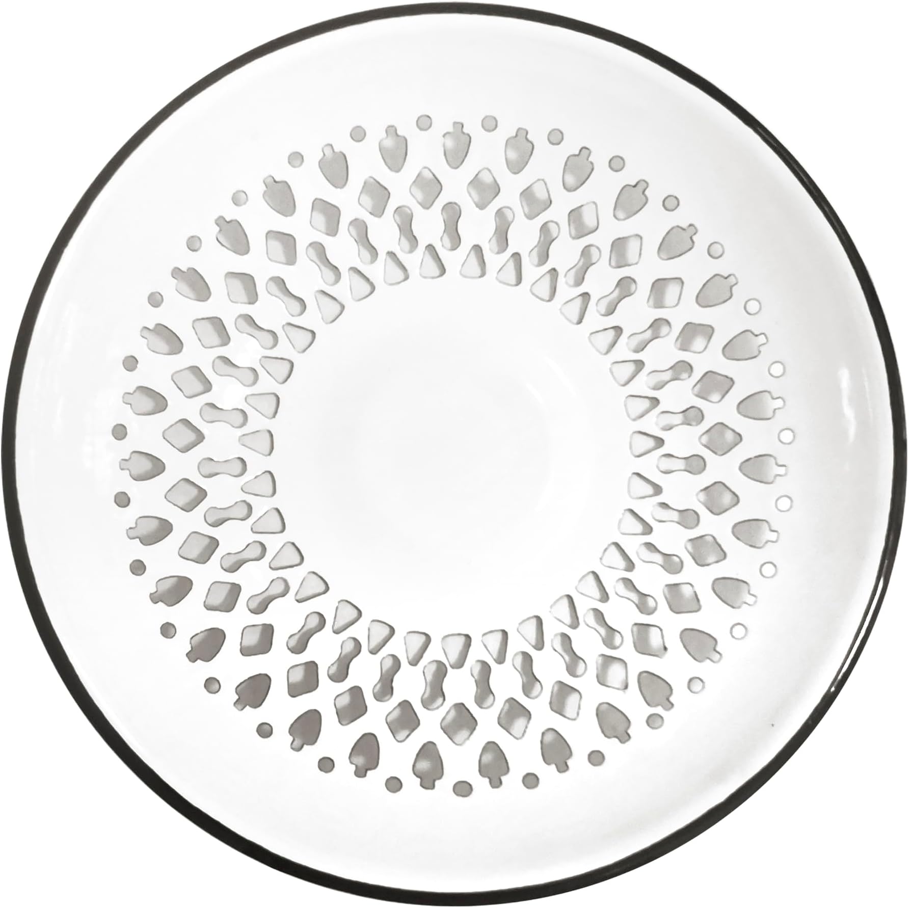 Enamelware Bread Plate - Vintage Look Enamel Vented Bread Bowl