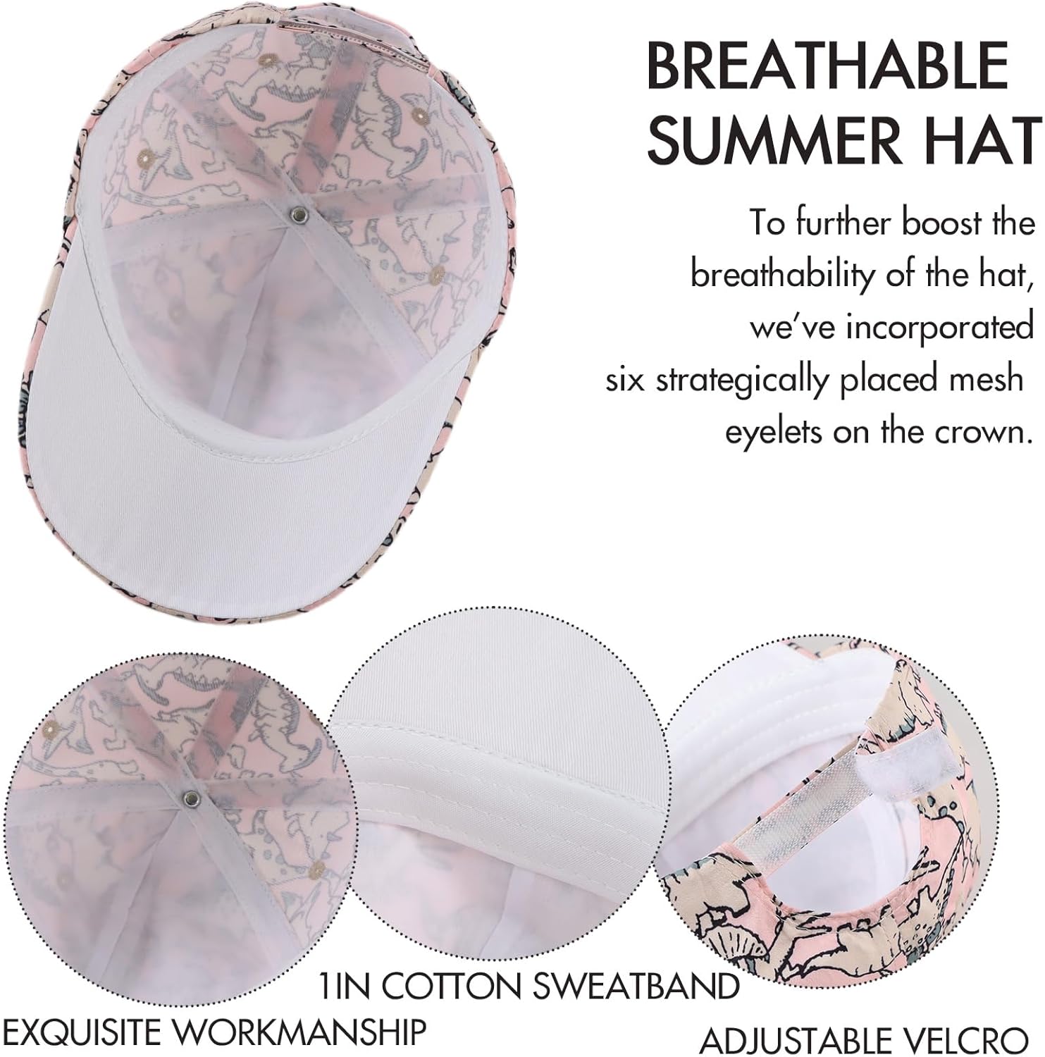 JANGANNSA Dinosaur Boys Girls Caps Embroidery Baby Baseball Caps Cotton Infant Toddler Kids Hat Spring Summer Autumn 2-6Y - Image 5