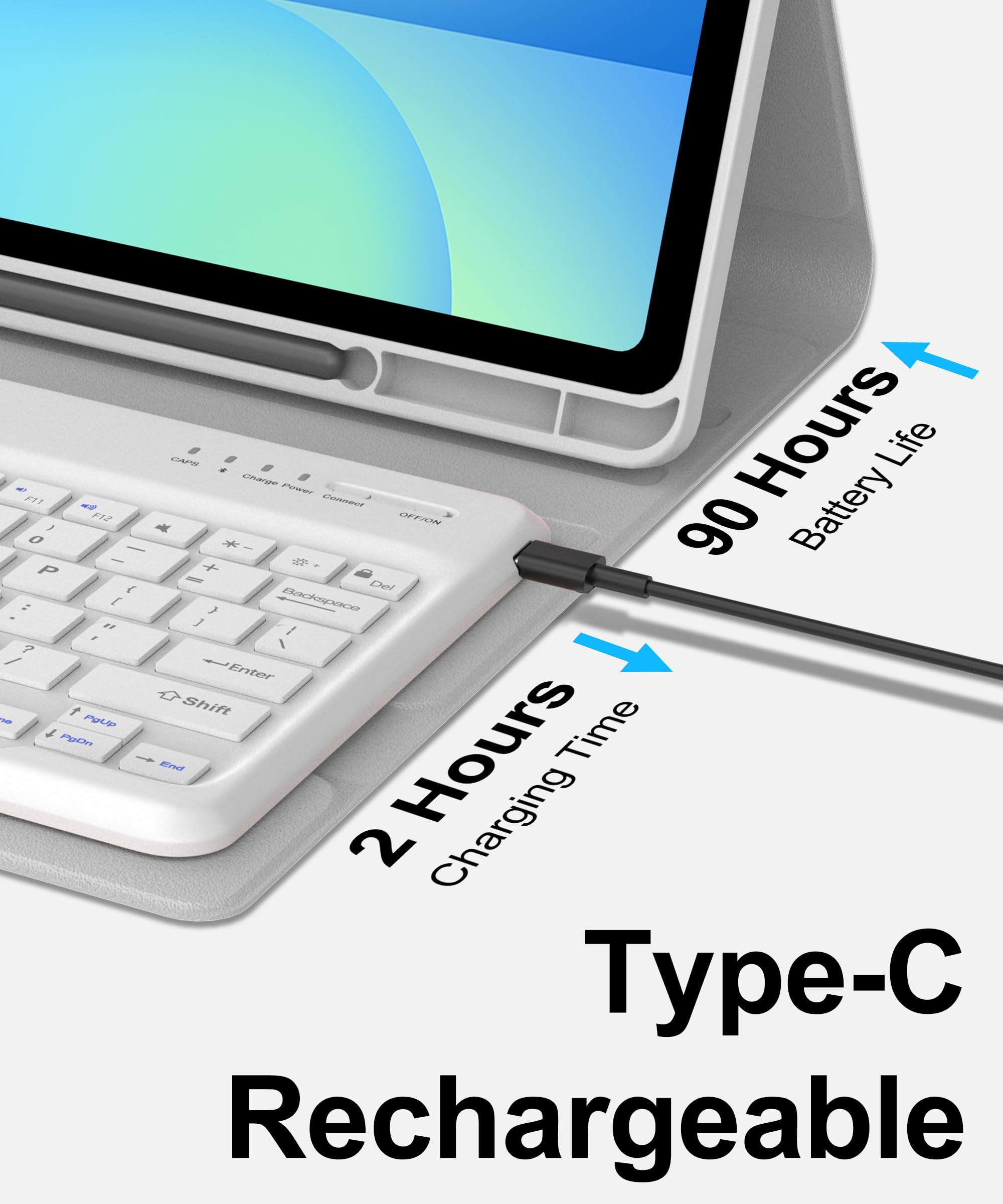 Amazon.com: Keyboard Case for Samsung Galaxy Tab S10 FE+ Plus 13.1