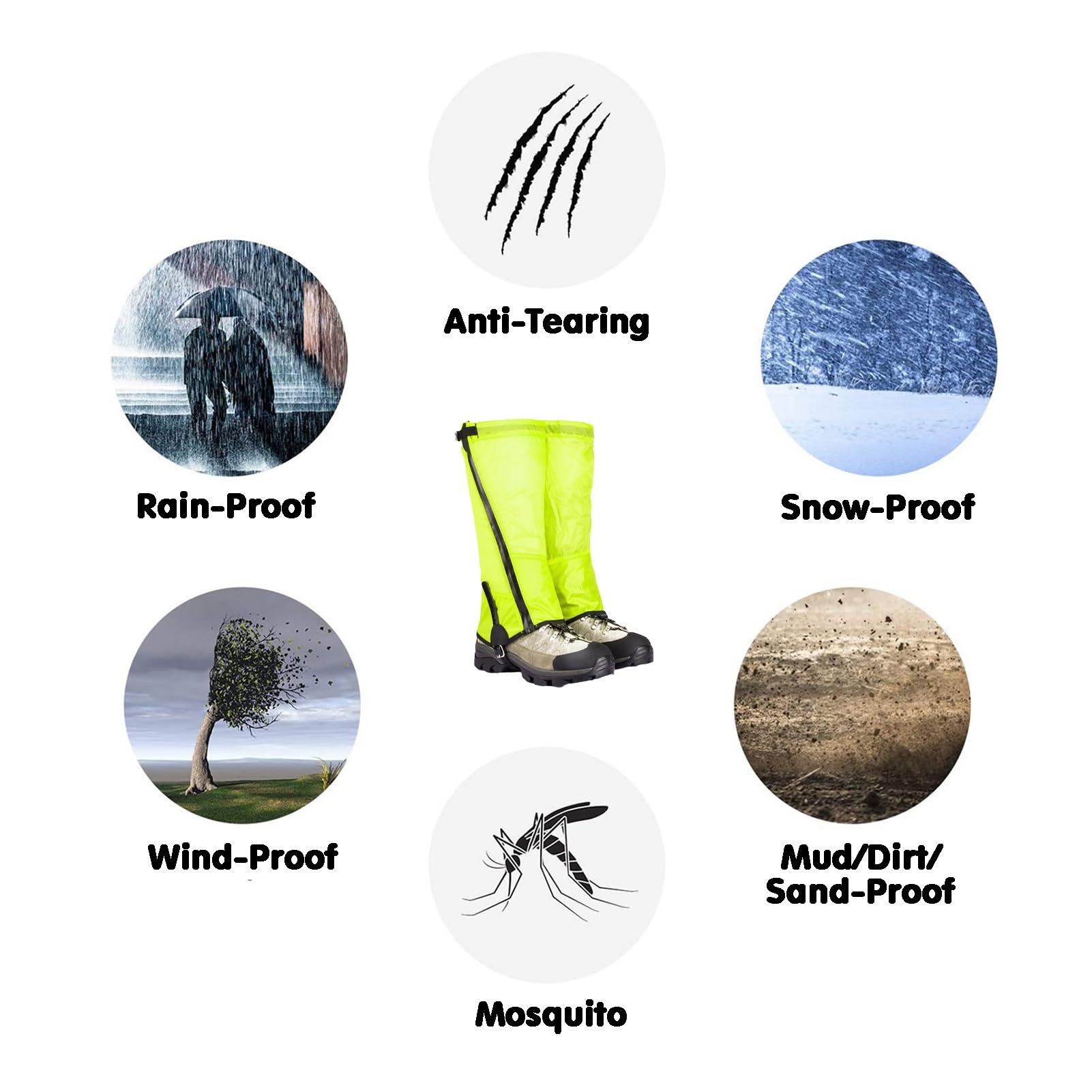 Guêtres De Jambe, Guêtres De Jambe Chaudes For L'escalade En Plein Air, La Chasse, Le Ski, La Randonnée, Les Guêtres Anti-morsure De Serpent, 1 Paire, Équipement De Protection Idéal For Les Voyageurs