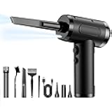 LIHAN Compressed Air Duster, Electric Air Blower Cleaner with LED Light for Computer, Keyboard, Home, Car, Office, Rechargeable Portable and Cordless Handheld Mini Blower for Inflatable Bed Ball