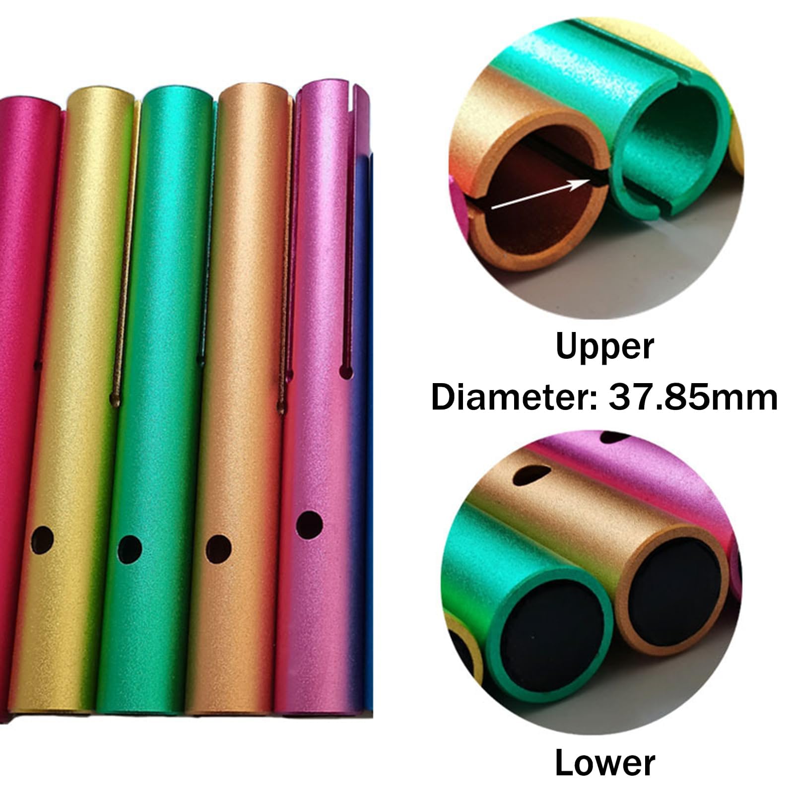 Set di strumenti a percussione a mano con tubo Wah-Wah in alluminio, multifrequenza per musicoterapia e meditazione, guarigione del suono e relax personale