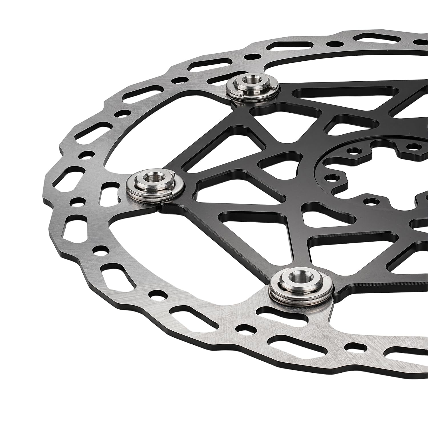 Motorrad Bremsscheibe für Surron, Elektro Dirtbike Vorderrad Bremsscheibe 250mm Schwimmend Gelagerte Bremsscheibe für Surron Light Bee X S LBX Schwarz