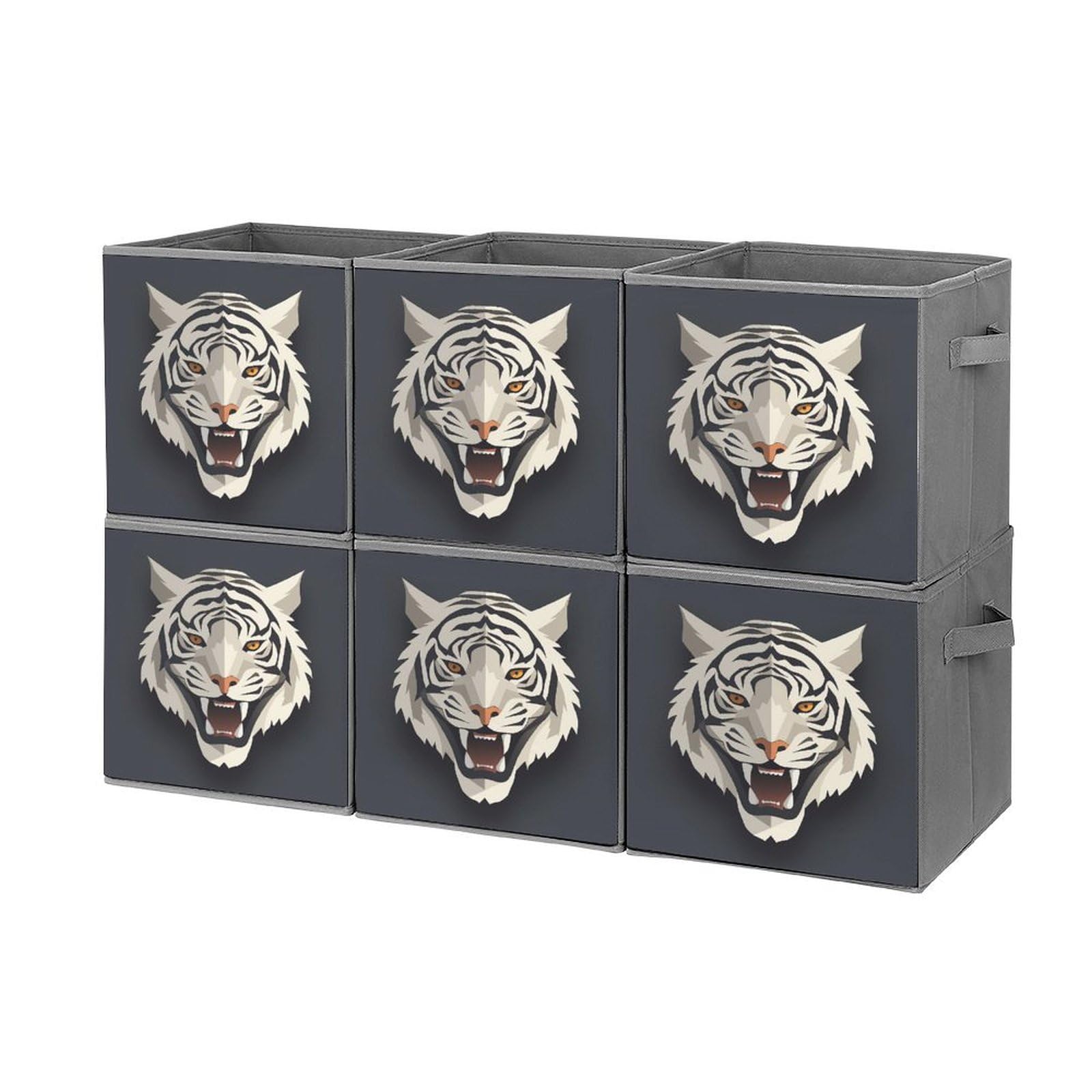 Boîtes de rangement pliables tigre pour organiser les vêtements de toute la famille dans le dressing
