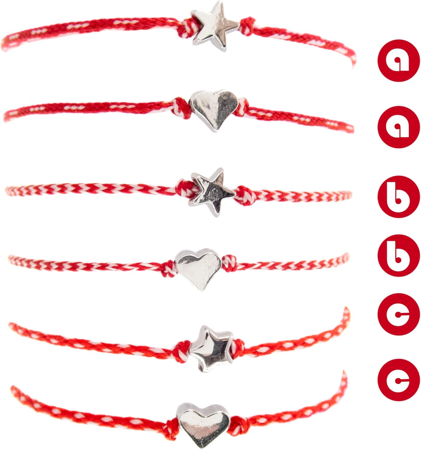 10 Simple Thin Bracelets. Chevron Thread Charm Bracelets. Handmade Red and White Friendship Martenitsa Bulgaria, Greece. March Martisor