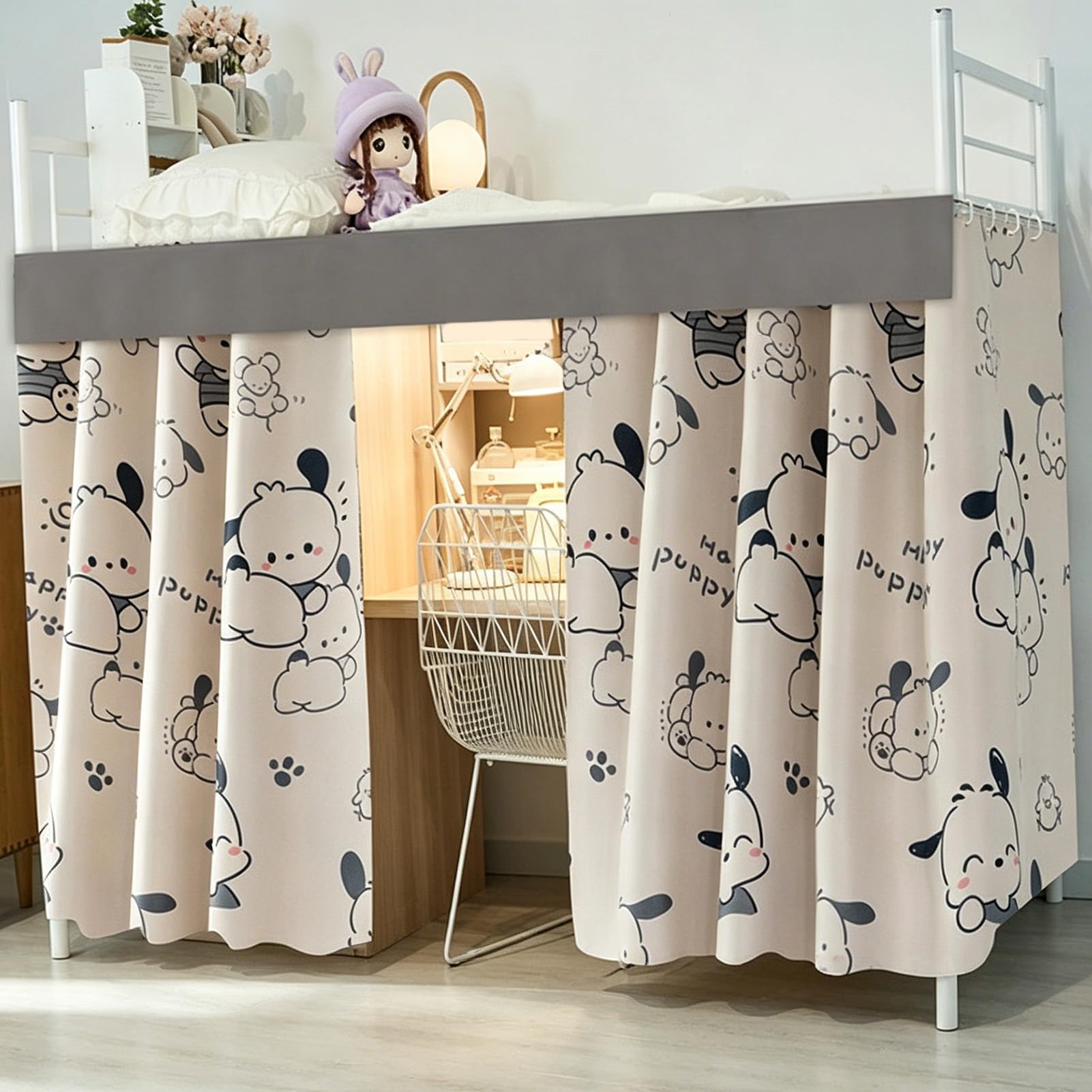 Cortina opaca para litera de dormitorio infantil compatible con cama individual lavable