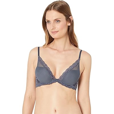 Natori Feathers Contour Plunge Bra 730023 ash navy