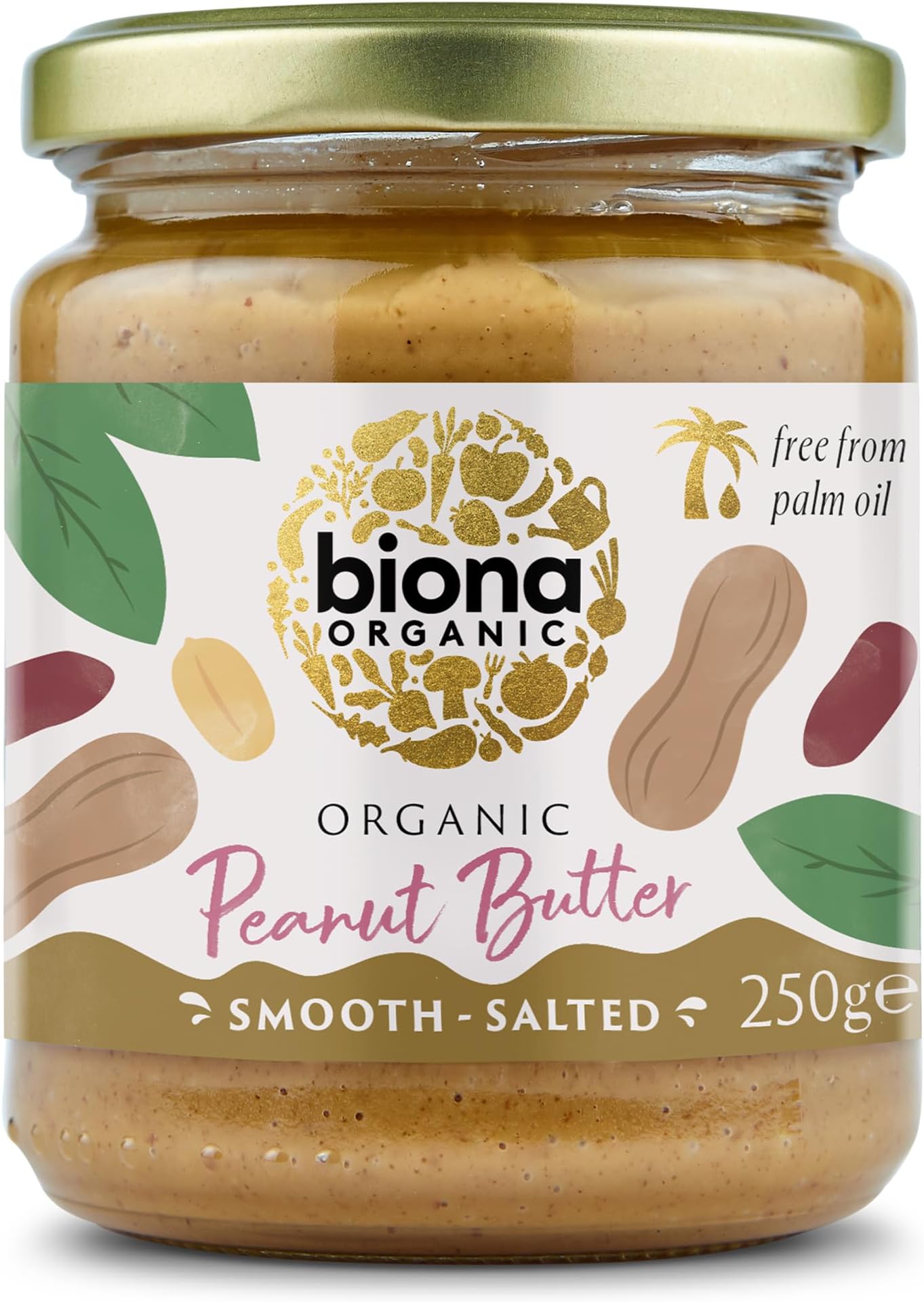 Biona Organic Peanut Butter Smooth Unsalted 250g
