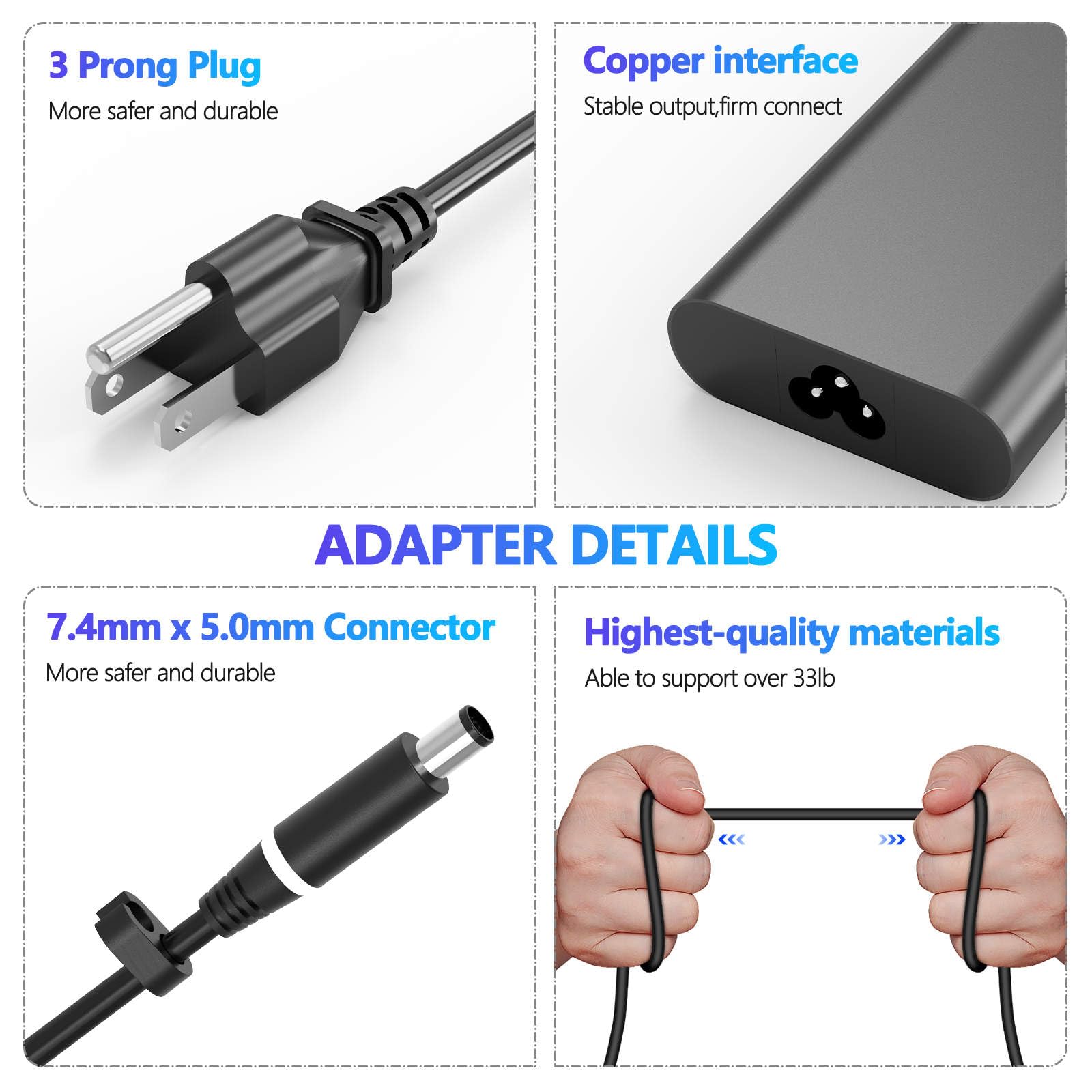 Amazon.com: GaN 240W 19.5V 12.31A Slim AC Charger Fit for Dell