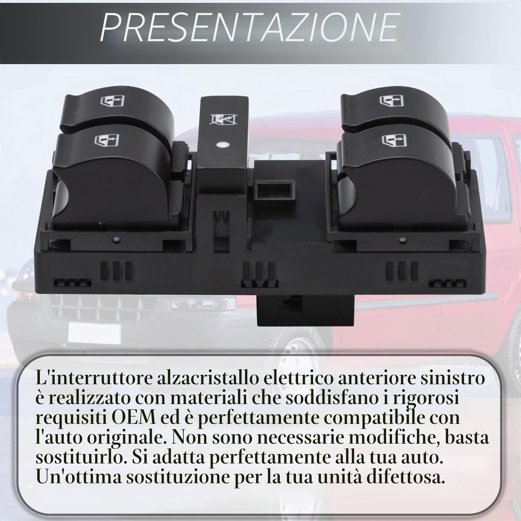 KASturbo Power interruttore alzacristalli elettrico per Fiat Doblo 2010-2022 73549868600