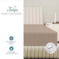Vista 44 de Carressa Linen Sábana bajera ajustable 100% algodón tamaño King – Sábana bajera de 800 hilos King de algodón, lujosamente suave, refrescante