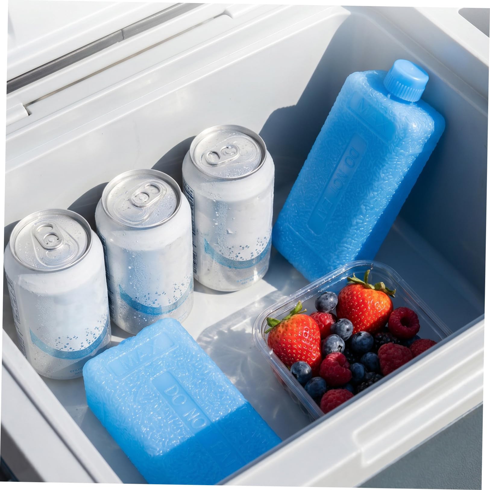 jojofuny 20 Pezzi Ice Box Condizionatore Confezioni Freezer Riutilizzabili in PE per Atmosfera, Raffrescatore Portatile per Preservazione Alimenti e Picnic Outdoor