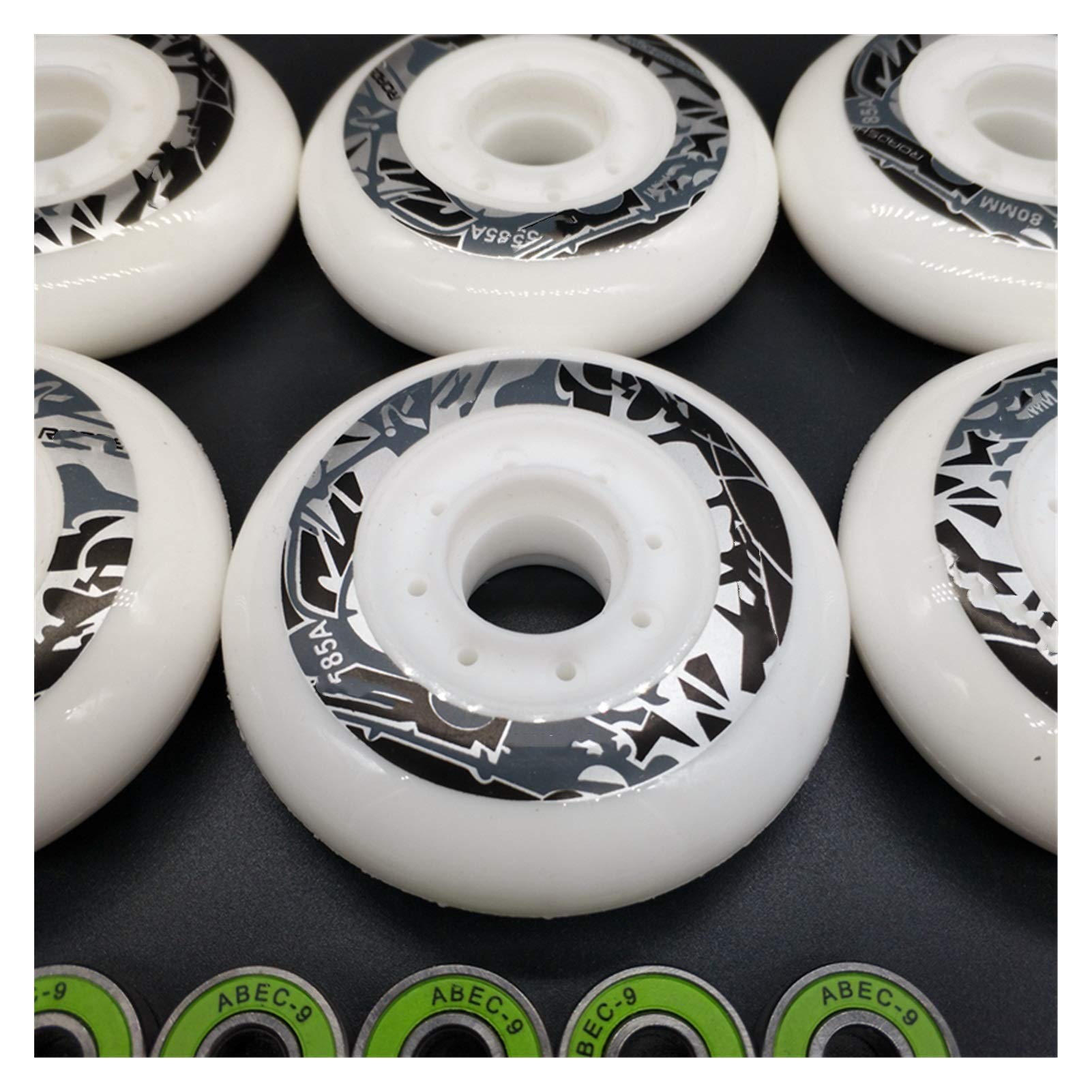 Inline Skate RäDer Set, Stunt Scooter Rollen Roller-Rad-Skate Rollen 80mm 85A Inline-Rad