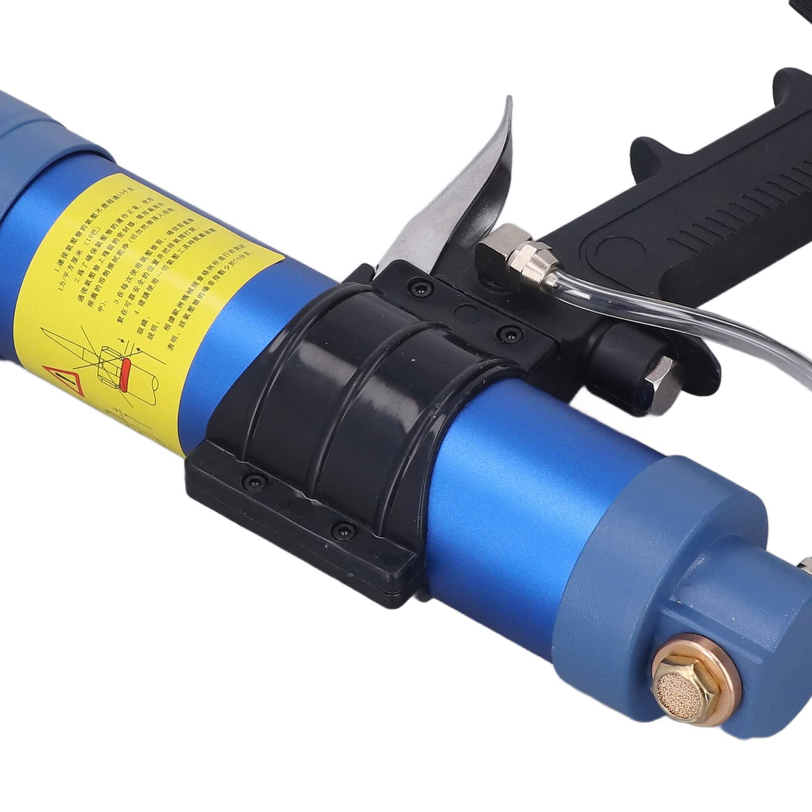 Pistolet à colle à calfeutrer en silicone pour saucisse, 310 ml, pistolet à colle pneumatique pour verre de 6,35 mm avec manomètre, pistolet à calfeutrer pneumatique, pistolet à mastic à colle