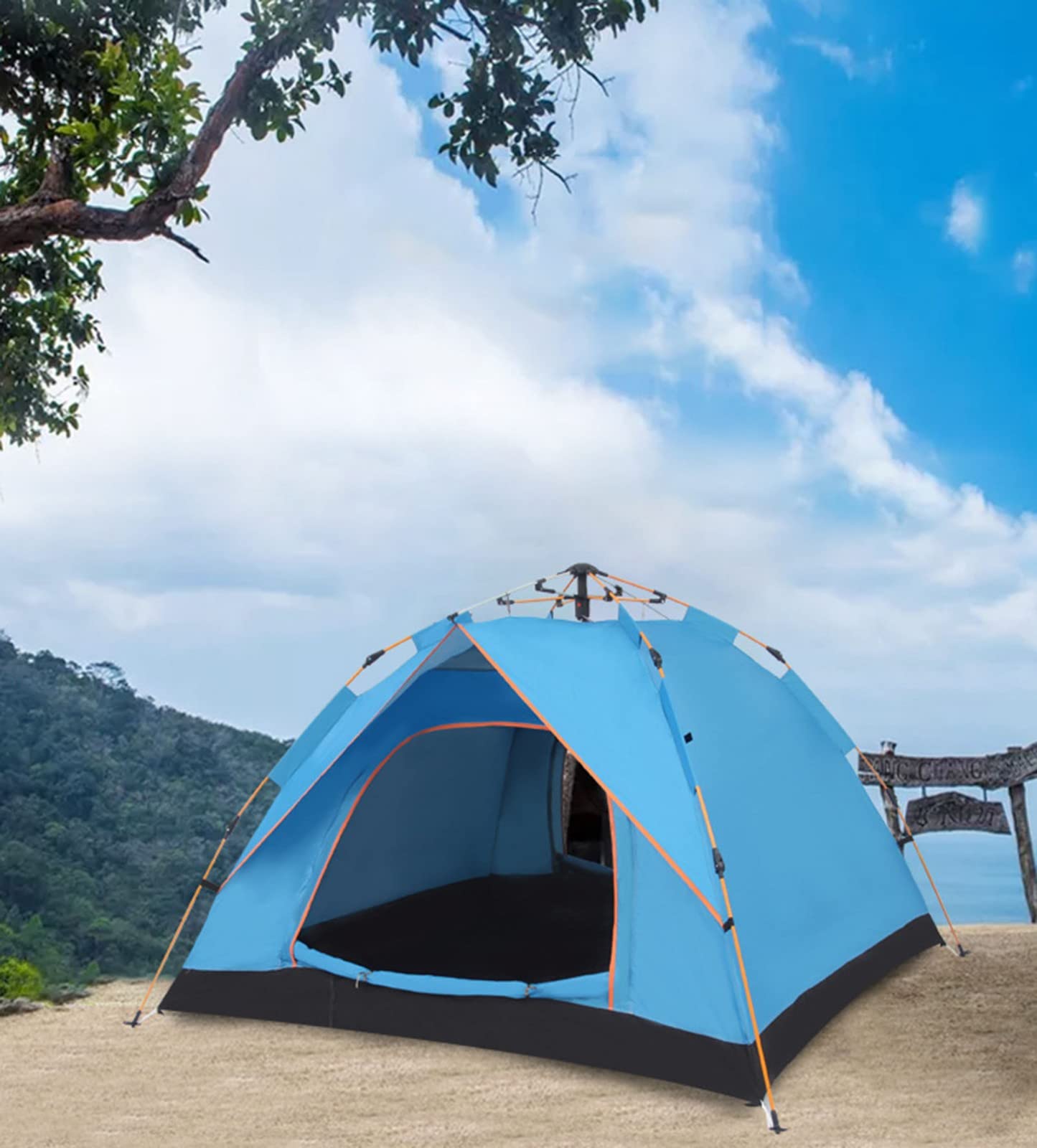 Camping Zelt Automatisches Kuppelzelt,Für 2-3 Personen Igluzelt 4 Jahreszeiten Wasserdicht & Winddicht Instant-Zelt,Mit Tragetasche,Für Klettern,Angeln,Survival,Oder Festival A,2-3 people Sport & Freizeit