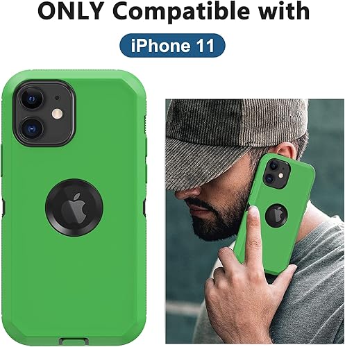 Miniatura 2 de Funda para iPhone 11, con protector de pantalla integrado, protección resistente contra caídas, cuerpo completo, a prueba de golpes, a prueba de