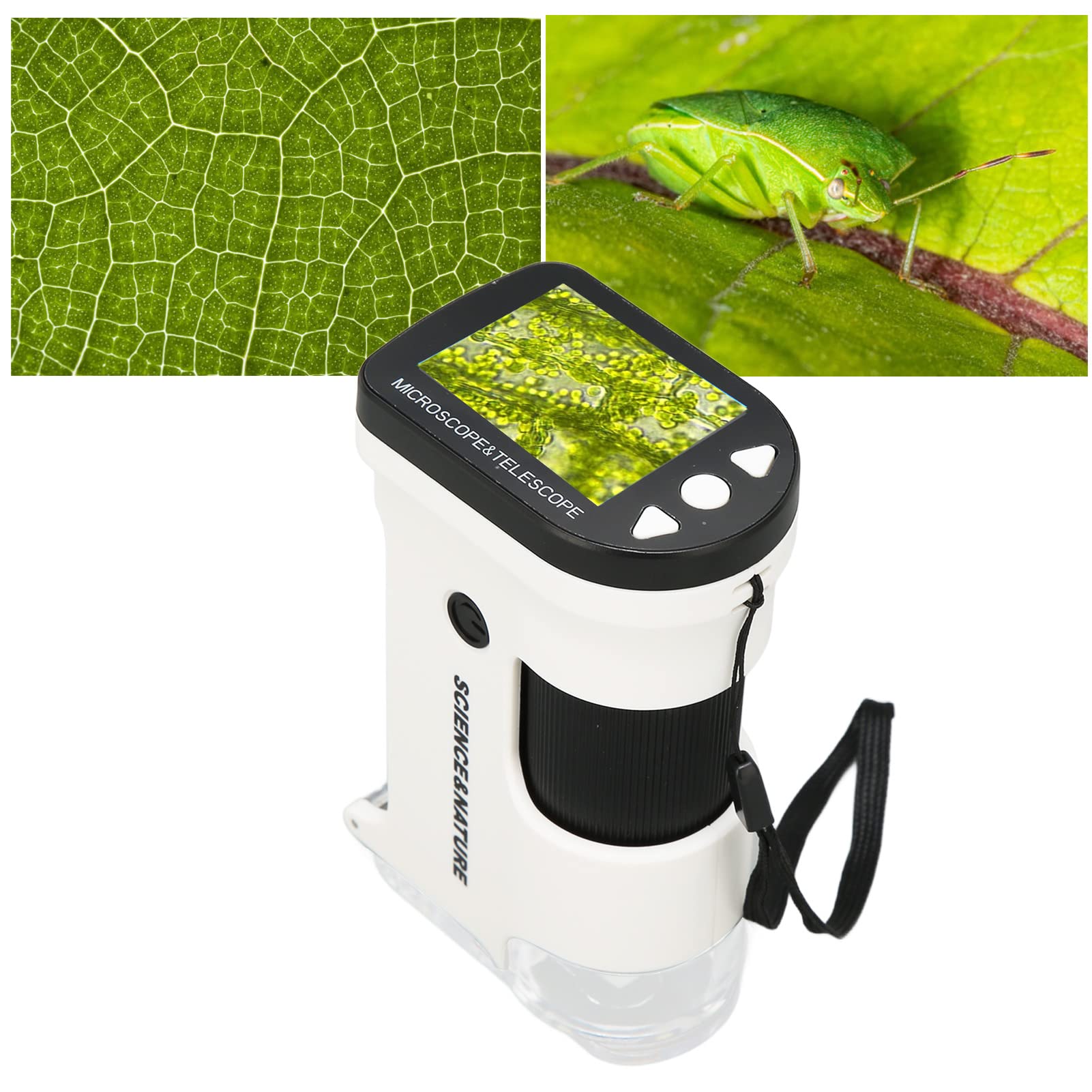 Microscopio Digital de Mano, Microscopio de Bolsillo Ampliación de 800X Aplicación para Plantas